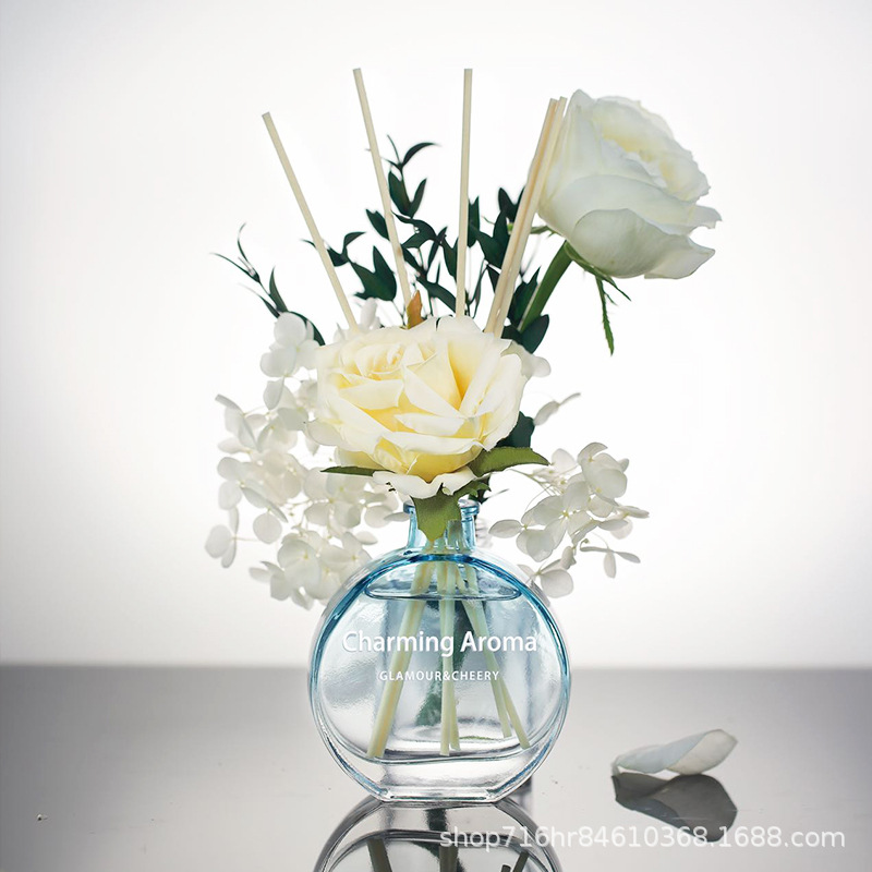Flameless rattan aromatherapy with dried flowers, hotel perfume, home bedroom and living room perfume, display item, fresh air 100ml details Picture