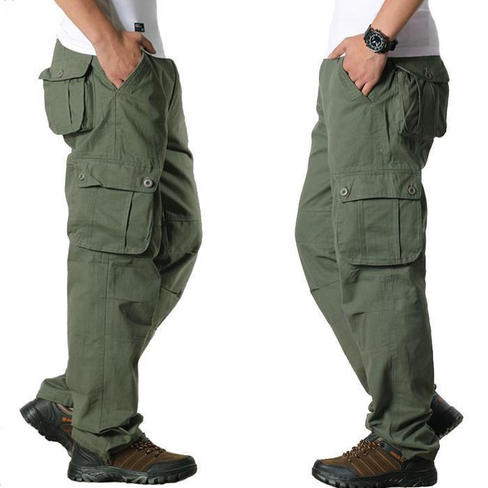 Fashionable and retro trend outdoor workwear casual pants for men: loose, durable, straight-leg, multi-pocket, versatile long pants Application Scenario