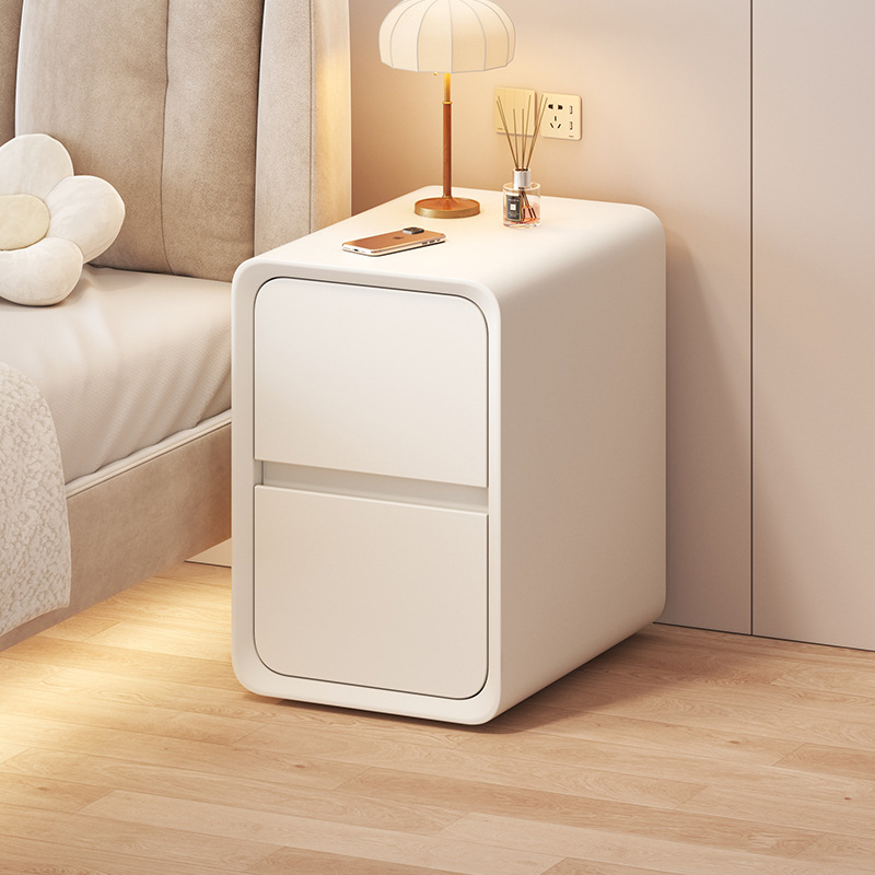 Small, modern, simple and extremely narrow bedside table, cream-style ultra-narrow 2025 new mini slit storage rack Application Scenario
