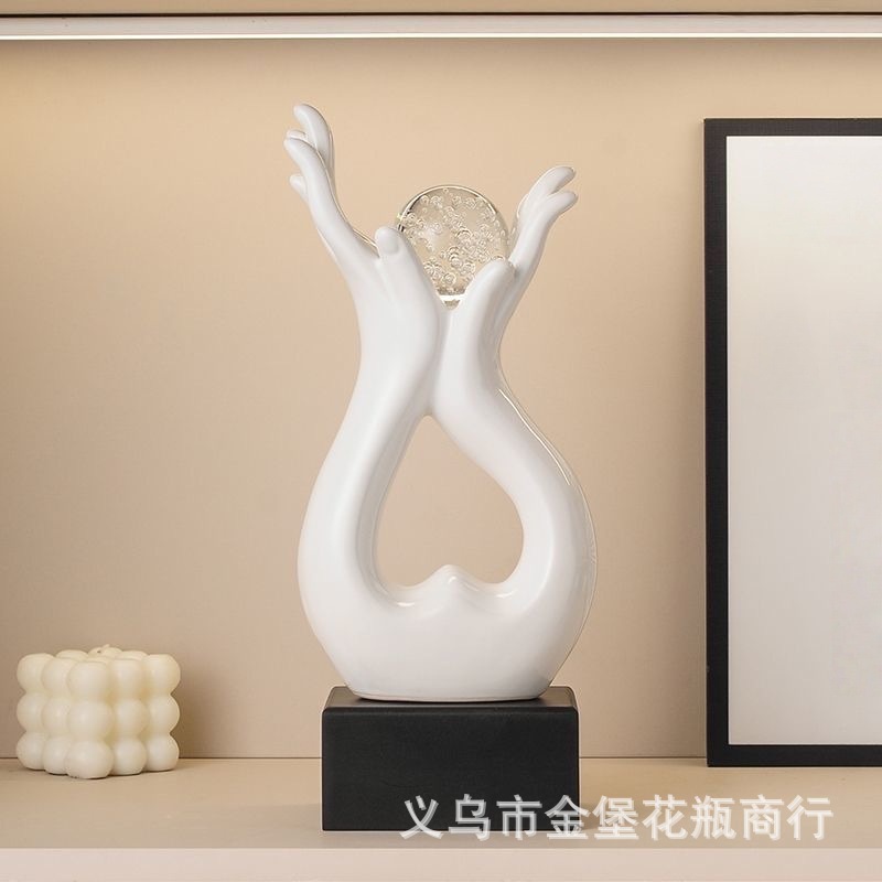 Nuevo estilo chino luz de lujo perlas artesanías escritorio de oficina inauguración de piezas de regalo de negocios una generación de cabello Specification image