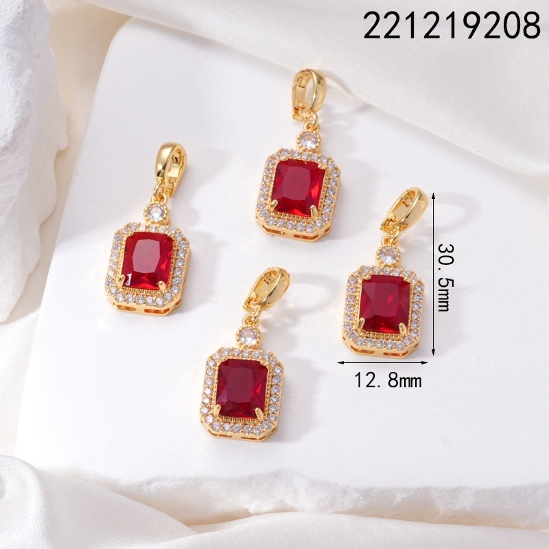 保色微镶锆石吊坠锁骨链项链饰品挂件珠宝气质百搭轻奢金色单坠