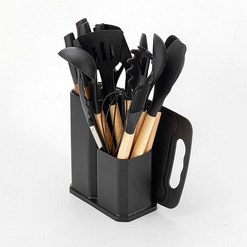 不粘锅硅胶厨具19件套锅铲汤勺硅胶炊具刀具厨房工具套装跨境现货细节图