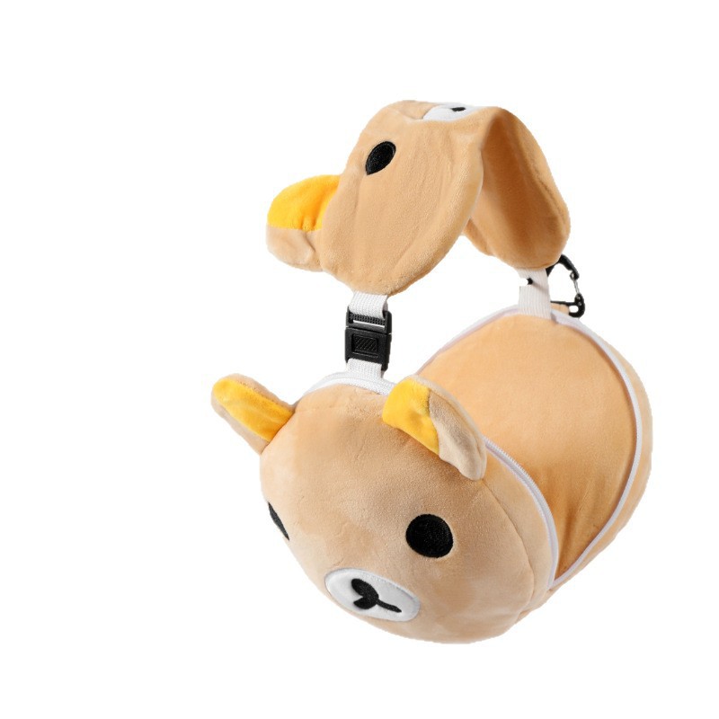 新款卡通多功能眼罩便携颈枕二合一午休毛绒可爱卡通睡眠产品图