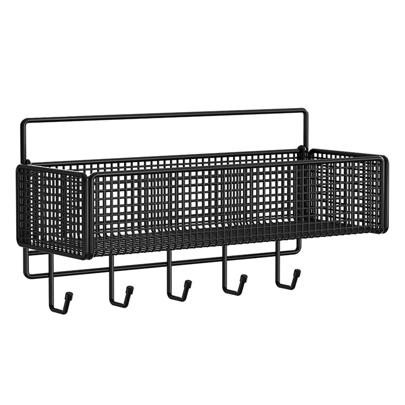 Bathroom storage rack, wall-mounted without drilling, bathroom, kitchen and toilet storage rack, washbasin, thickened wall-mounted basket Item Picture