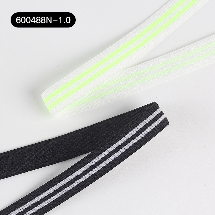 Nylon color-blocking underwear, bra shoulder head decoration, elastic band, 1cm accessory, cuff elastic band, colored webbing in stock Item Picture