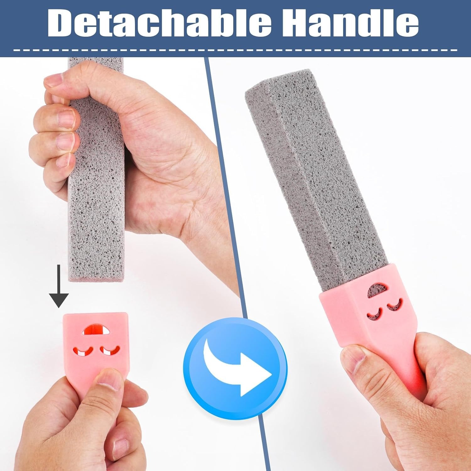 Pumice Toilet Brush, Household Cleaning Stick, Bathroom To Remove Yellowing And Water Level Line, Toilet Brush, Amazon Consignment, Can Be Labeled Specification drawing