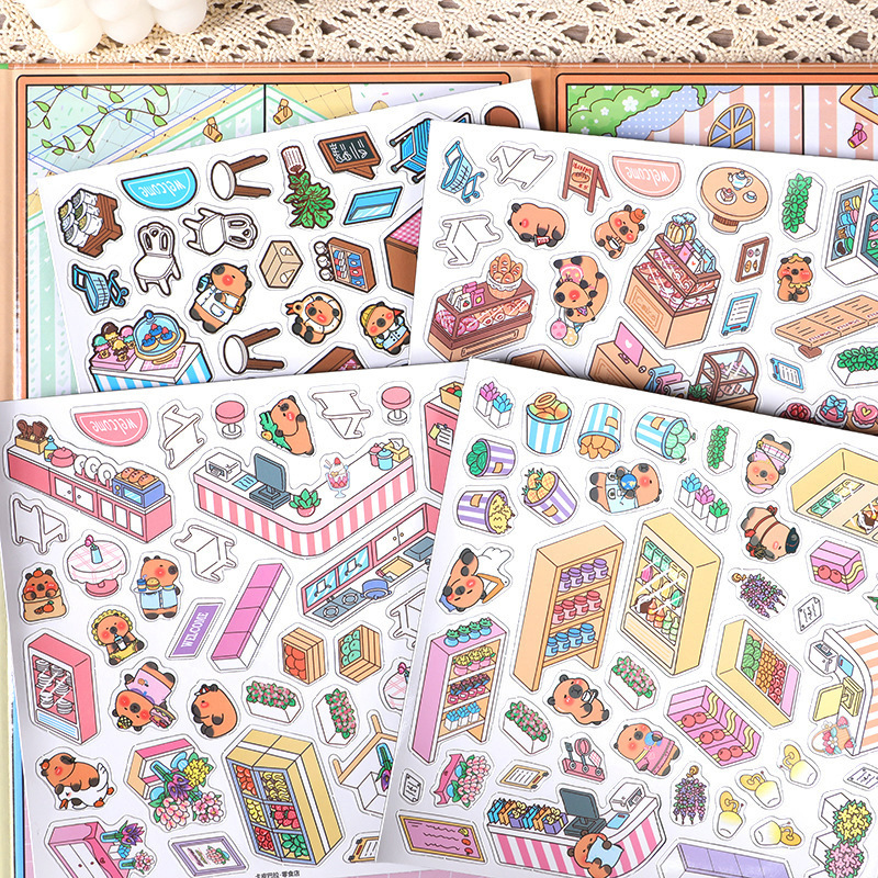 Customized Muxi Youchuang Magnetic Quiet Book 3d Magnetic Landscape House Leather Series diy children's Creative Small toys w Specification image