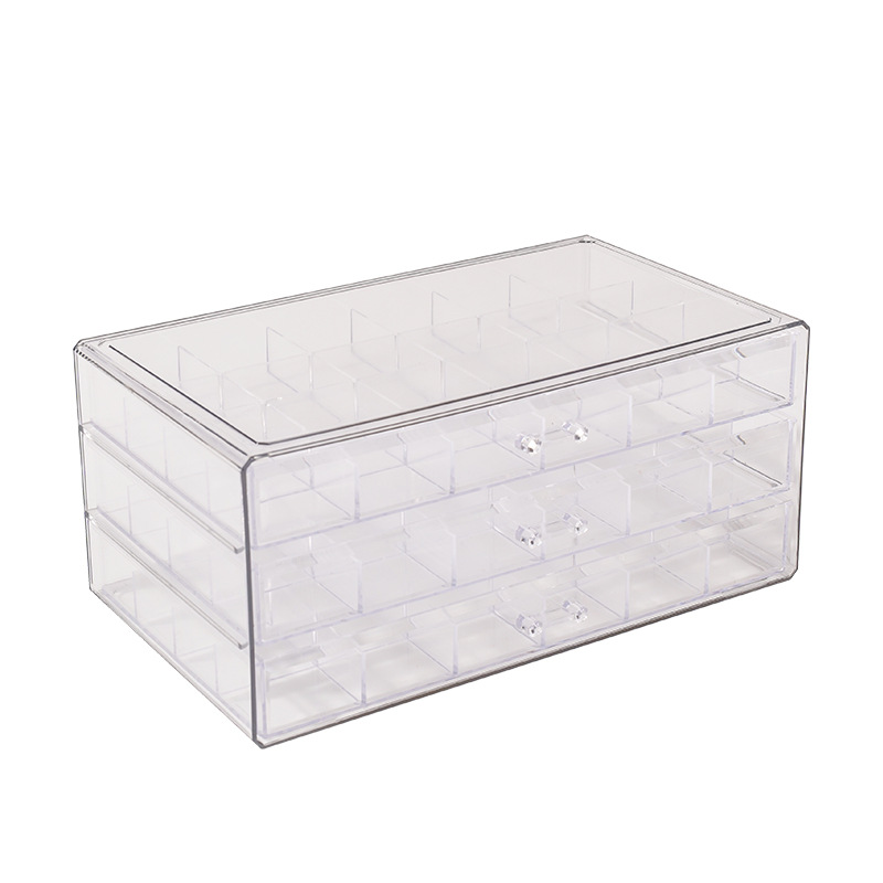 Jewelry storage box, transparent multi-layer ins necklace, ring, stud earrings, dressing table accessories, dust-proof and organizing box Item Picture