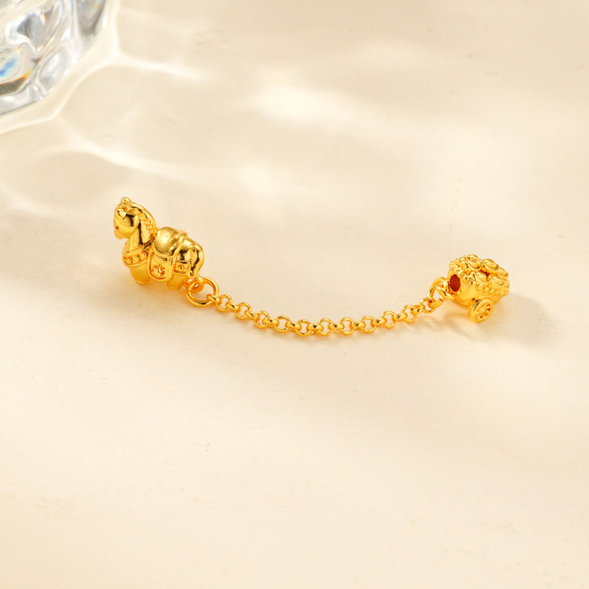 18k copper-plated real gold, instant money, beaded extension chain, color-preserving bracelet, necklace clasp, DIY accessory new style details Picture