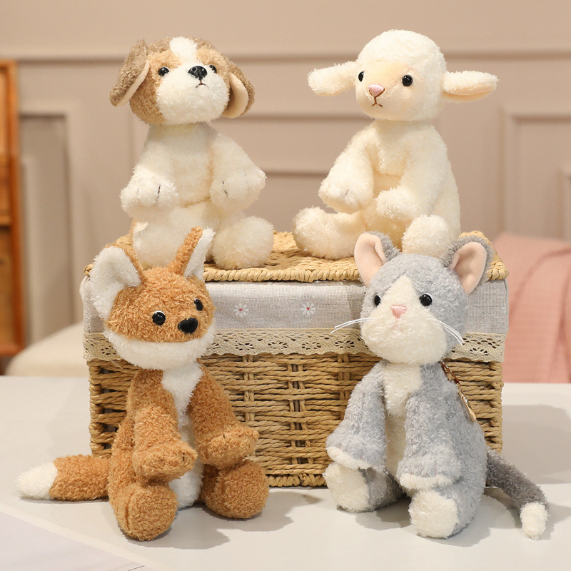 Nordic lazy little animal fragrance pendants, cute little sheep, little cats, fox dolls, plush toys, children's gifts details Picture