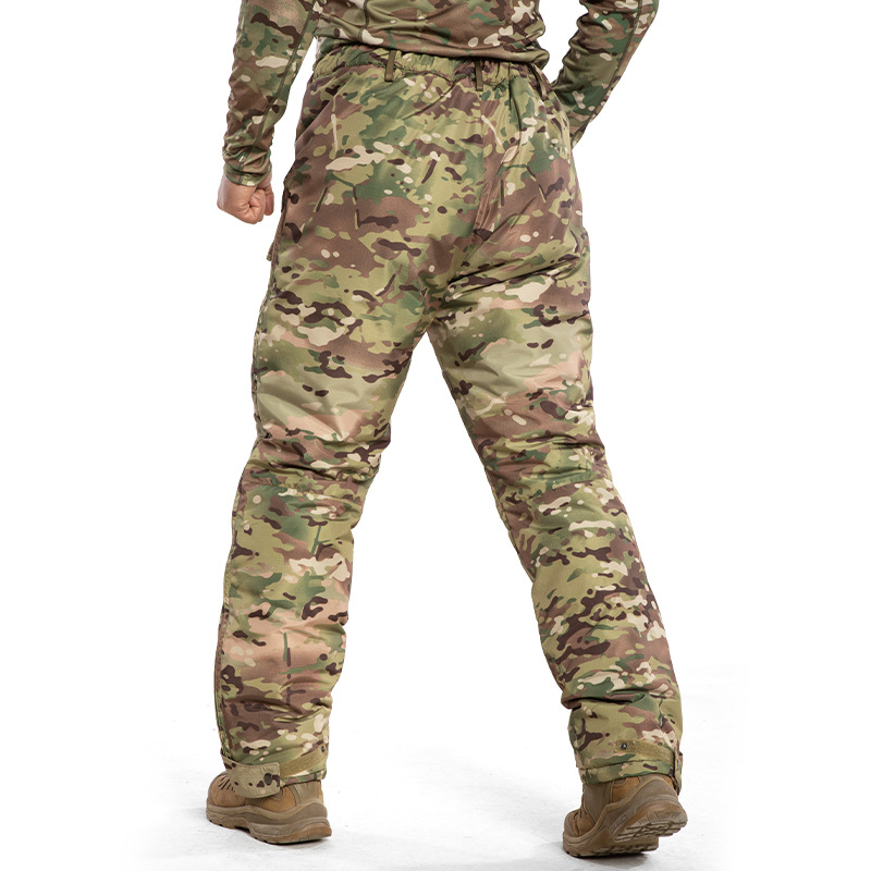 唤龙LIG冬季滑雪服裤子男士加厚全开拉链防泼水迷彩棉裤