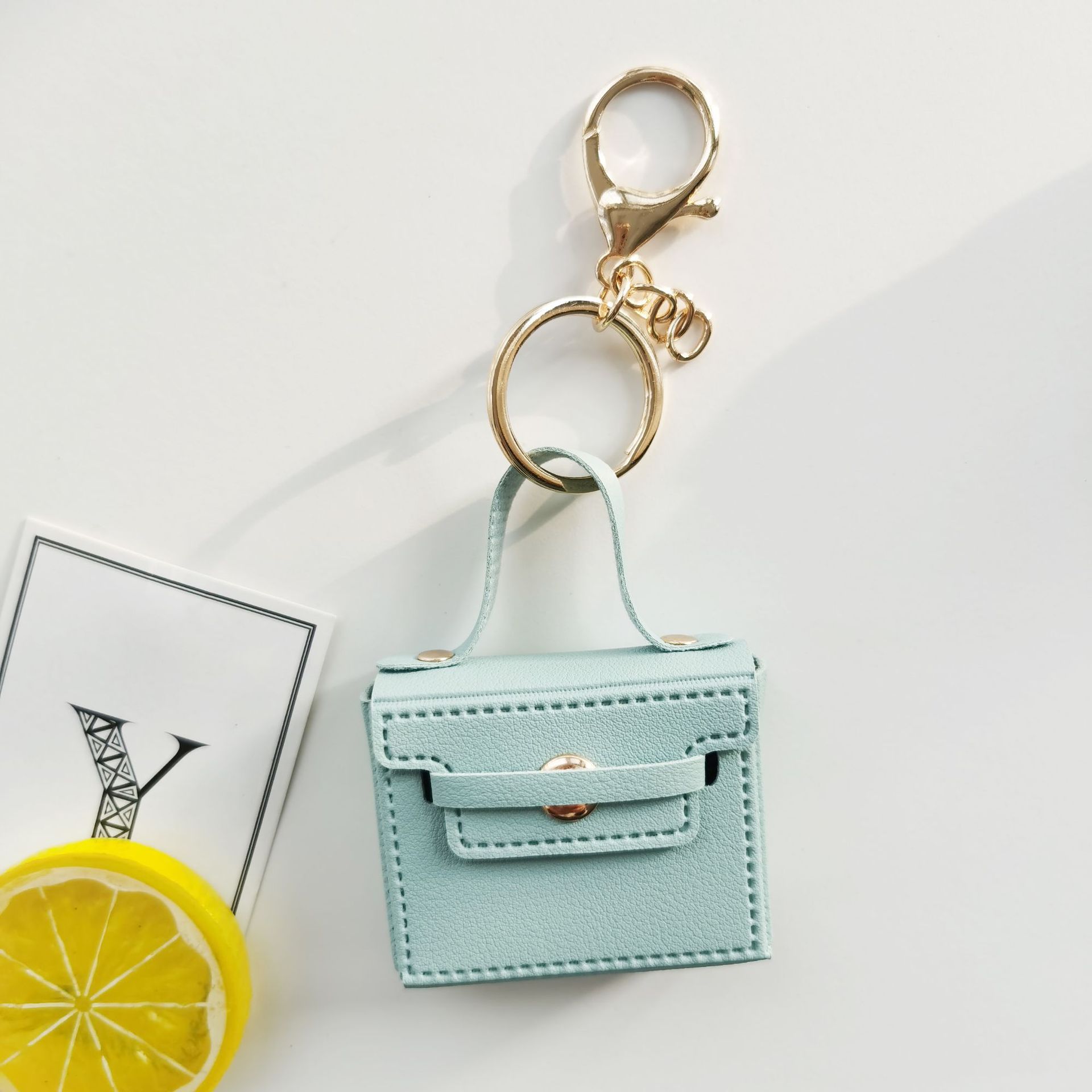 Creative bags, keychains, gifts, cross-border leather mini coin purses, ornaments, car key pendants, accessories and ornaments Specification image