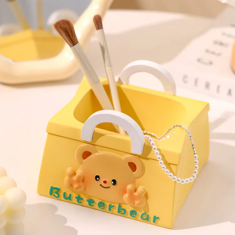 Cute bear pen holder storage ornaments, Teacher's Day gifts for students, pen holders, children's desk decorations wholesale Specification image