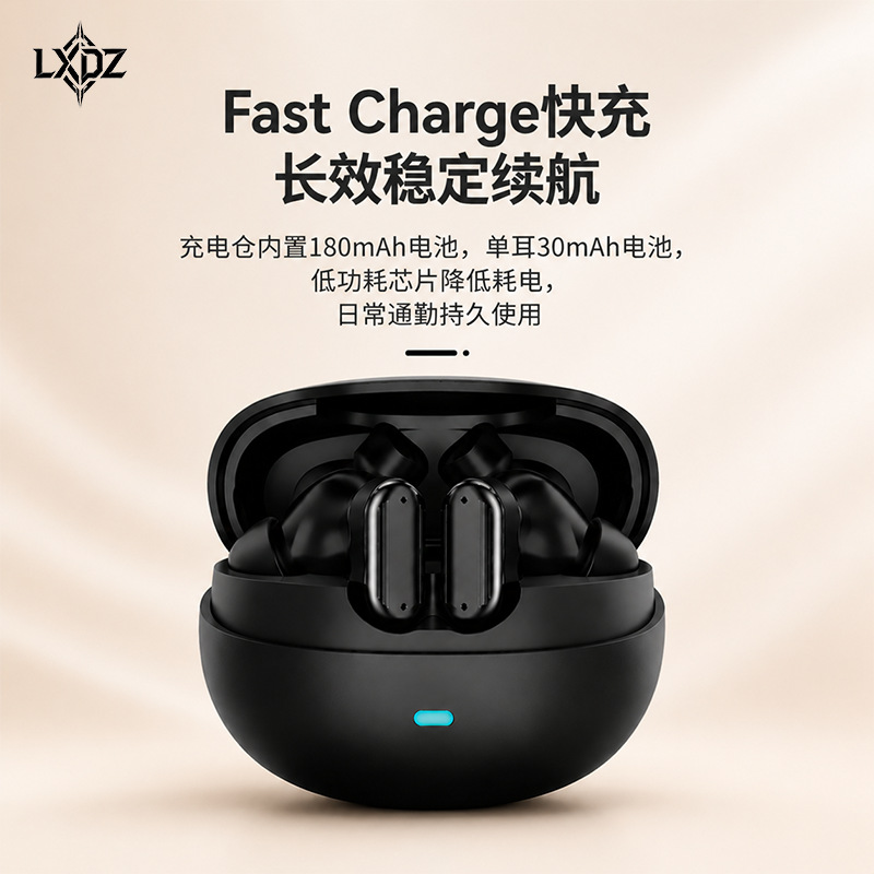 Short-handled true wireless PRO65 Bluetooth headphones, in-ear for men and women's sports, ultra-long battery life, noise-cancelling mini LXdZ details Picture