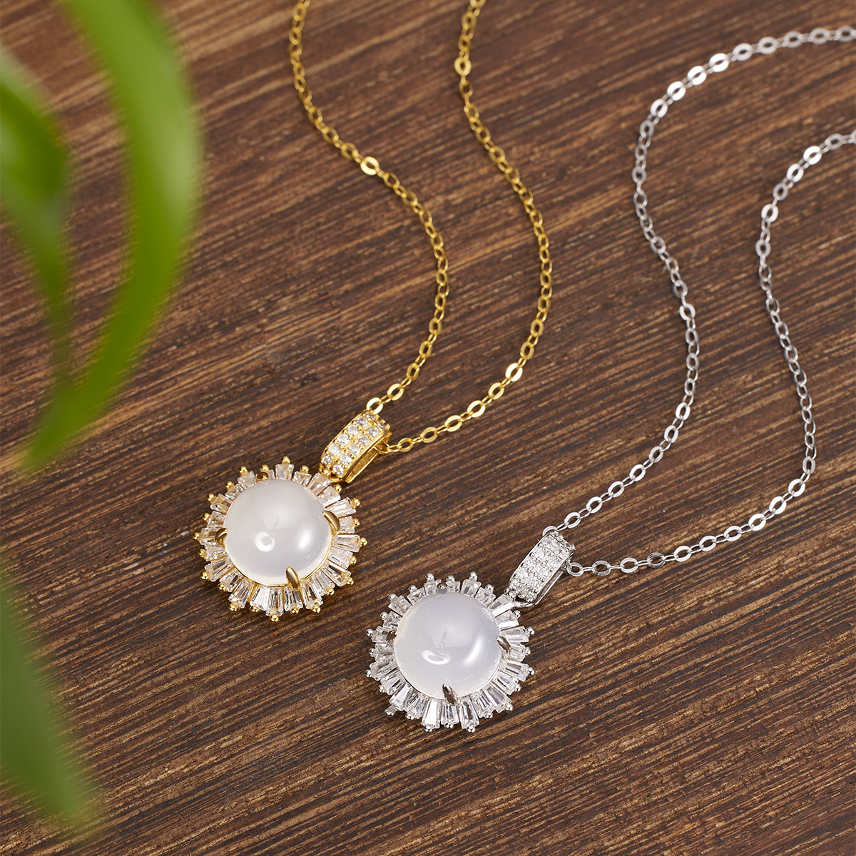 S925 Silver ice-transparent Sunflower agate Necklace for women, zircon fashion and national trend style summer new collarbone chain accessory