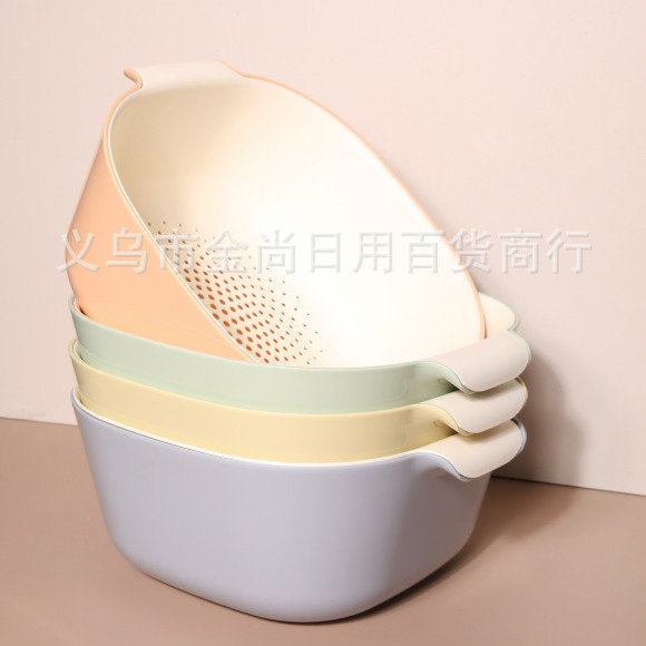 Luoyang draining basket, multi-functional vegetable washing basket, kitchen Yunling vegetable washing basket, fruit washing basin, vegetable basin, household fruit basin Application Scenario