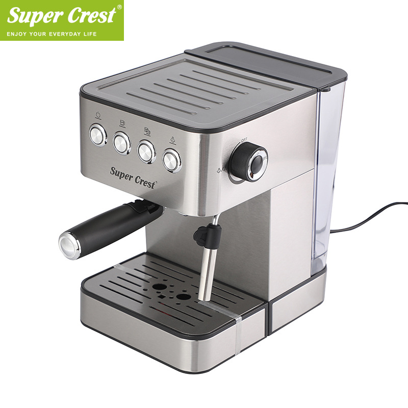 Super Crest 跨境欧规家用半自动咖啡机 意式浓缩打奶泡咖啡机