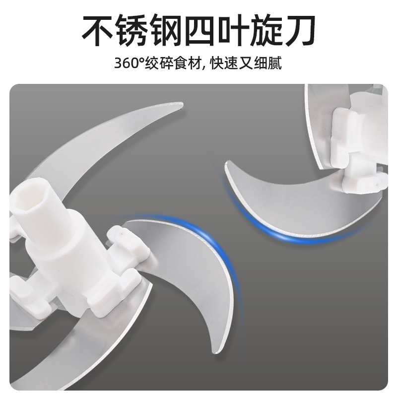 Hand-cranked vegetable cutter, meat grinder, kitchen multi-functional household garlic mashing device, garlic puree device, garlic mincing device, vegetable grinder, complementary food machine Specification image