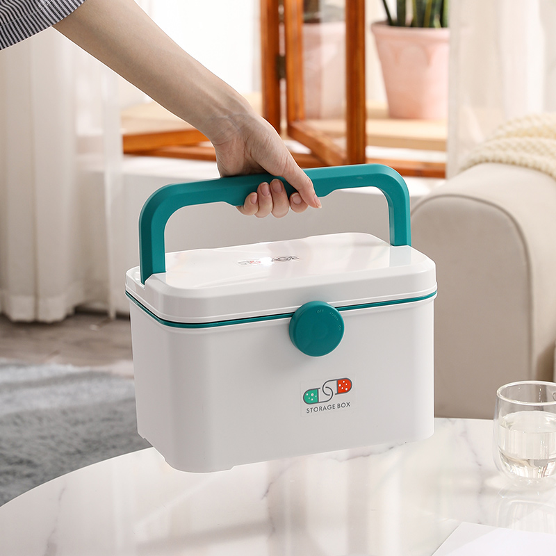 双层药箱家庭装家用大容量多层医药箱全套应急医护医疗药纳盒