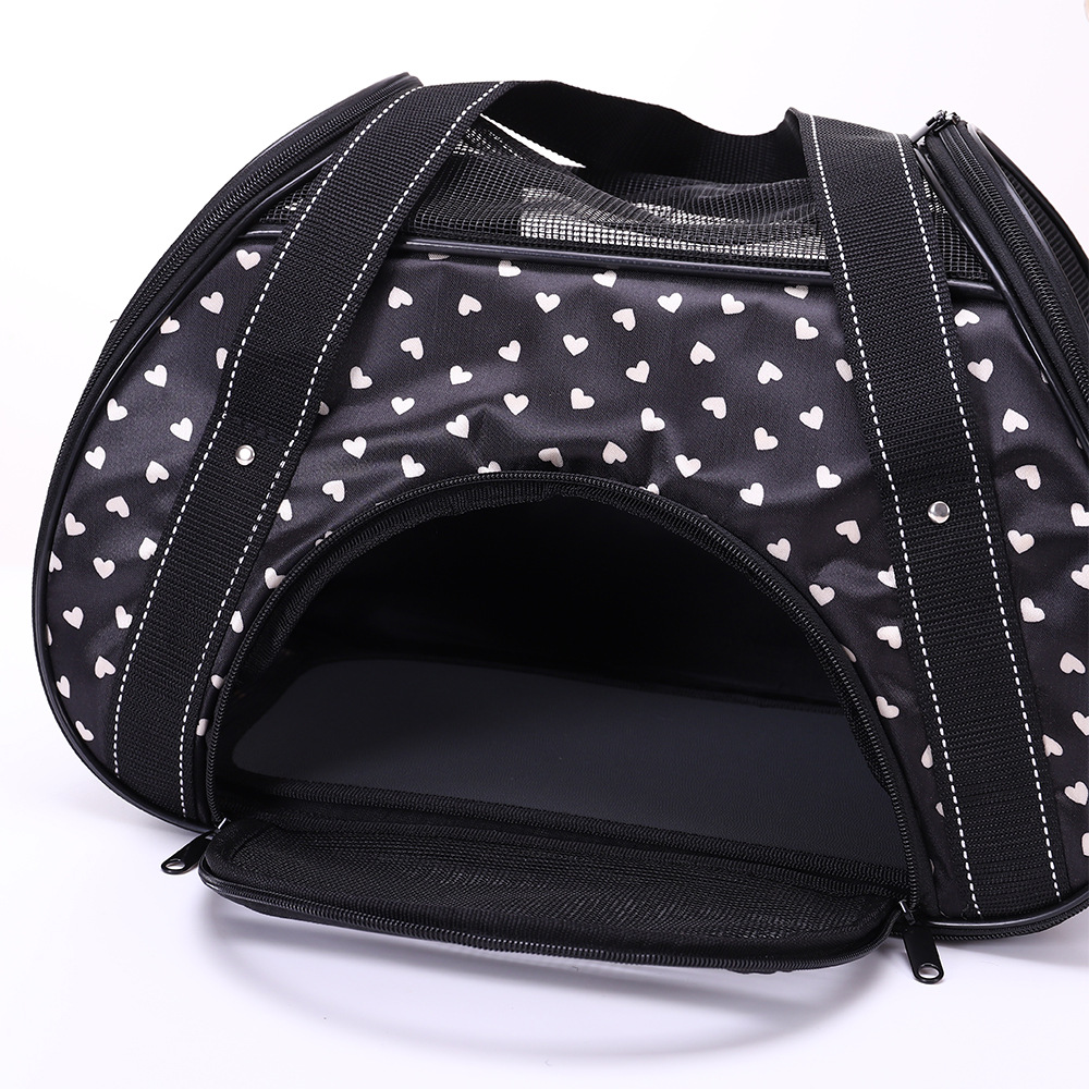 Rongka Pet Cross-border Portable Cat Bag, hand-held folding pet backpack, single-shoulder bag, breathable for going out, cat and dog pet bag Application Scenario