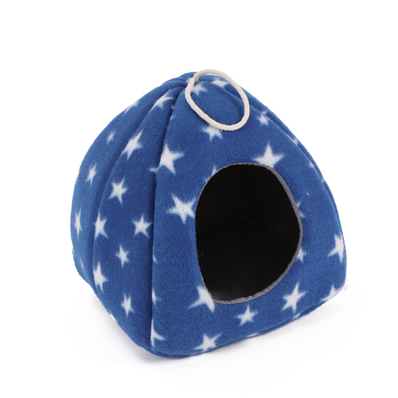 All-season universal dog bed, cute fleece and thickened plush cat bed, pet bed, yurt, household windproof pet bed Item Picture