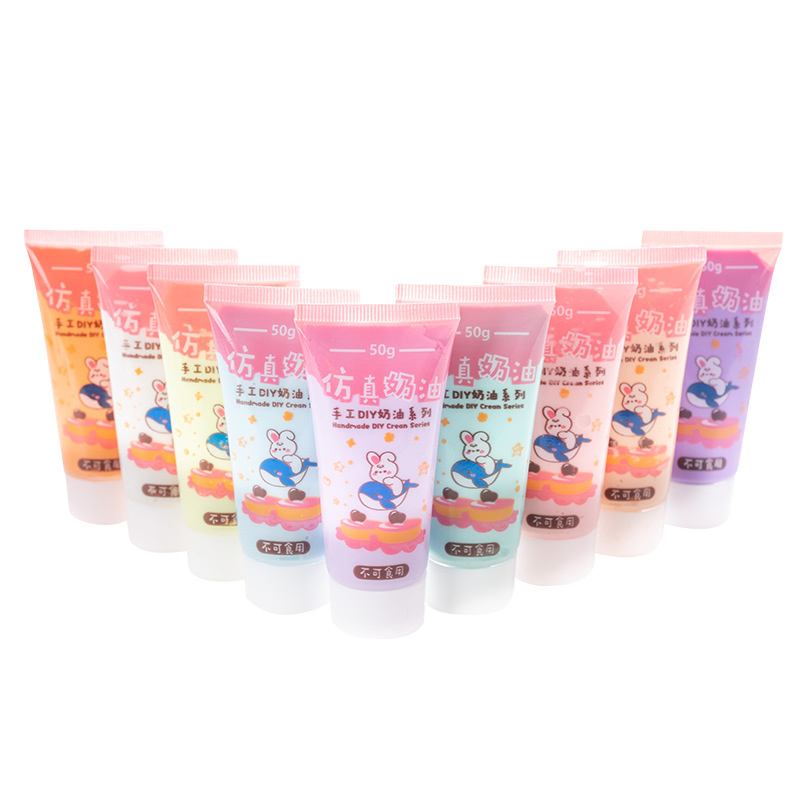 仿真奶油胶DIY手工制作材料包手机壳自制文具盒树脂水晶滴胶配件白底实物图