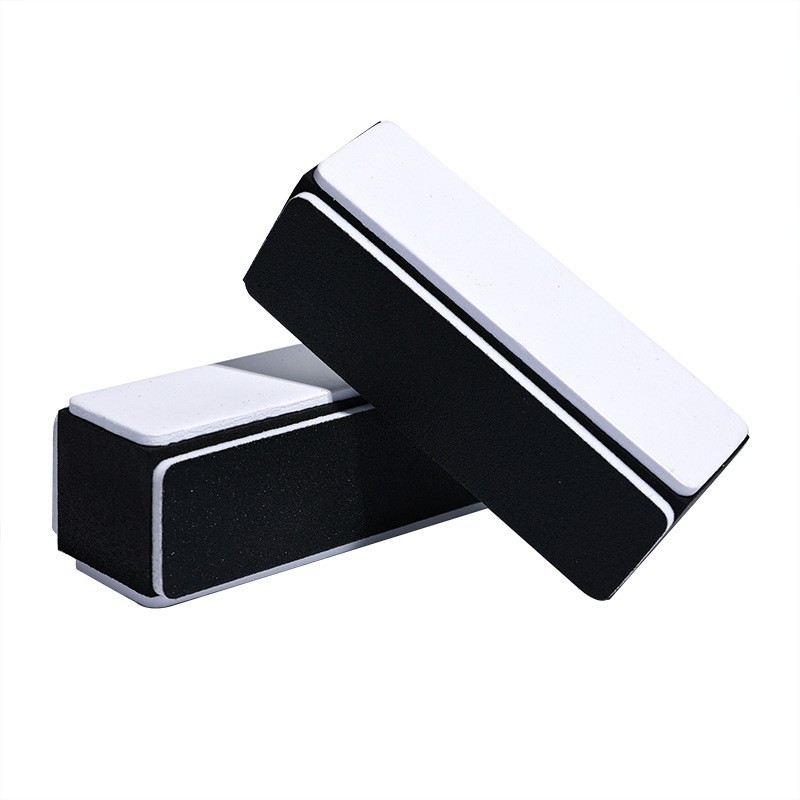 美甲工具黑芯EVA文玩抛光块银饰核桃抛光磨甲打磨四方块多面抛光白底实物图