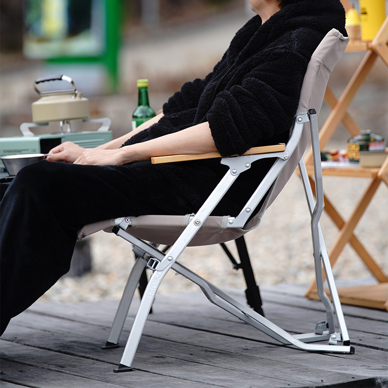 户外折叠椅弯弯椅便携钓鱼休闲露营牛津布躺椅高背铝合金海狗椅详情图2