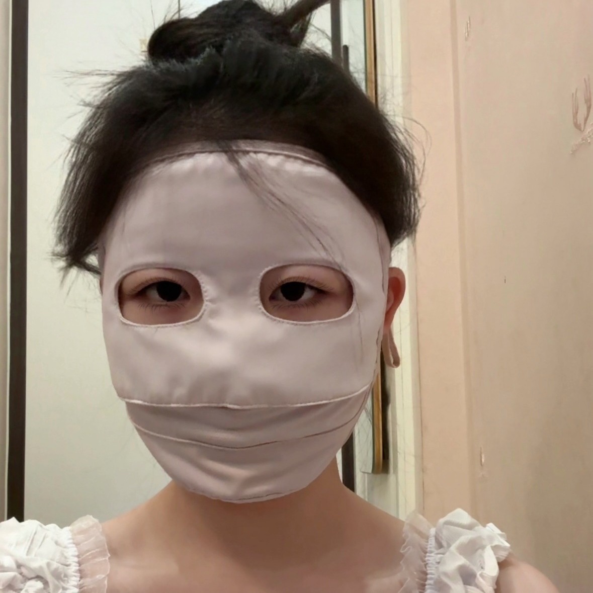 Summer UV protection ice silk mask for women, thin face care, cool three-dimensional hyaluronic acid, ultra-thin, seamless sun protection mask Specification image