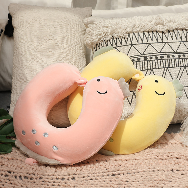 Cute cartoon dinosaur U-shaped pillow, student midday rest neck protection pillow, office travel memory foam U-shaped pillow, cervical vertebrae Application Scenario