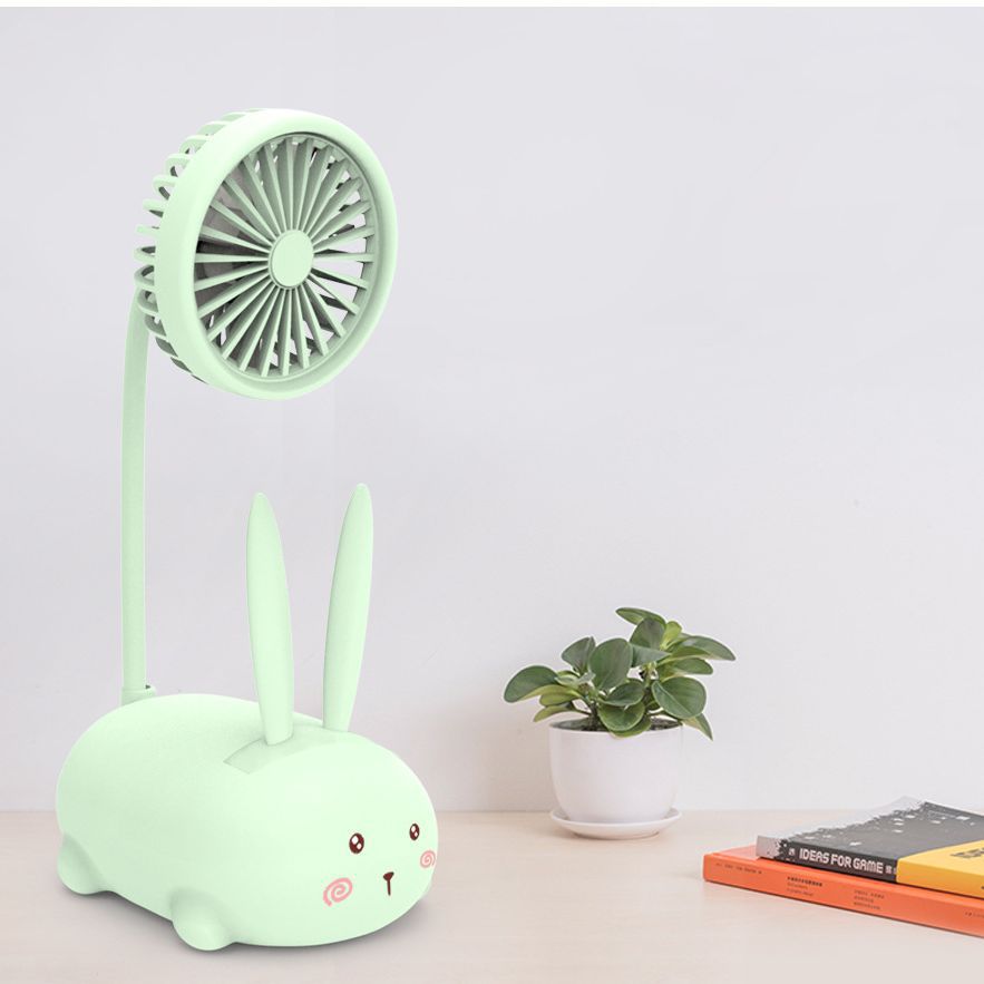夏季小型卡通电风扇迷你学生宿舍床上台式家用多功能桌面小风扇D产品图