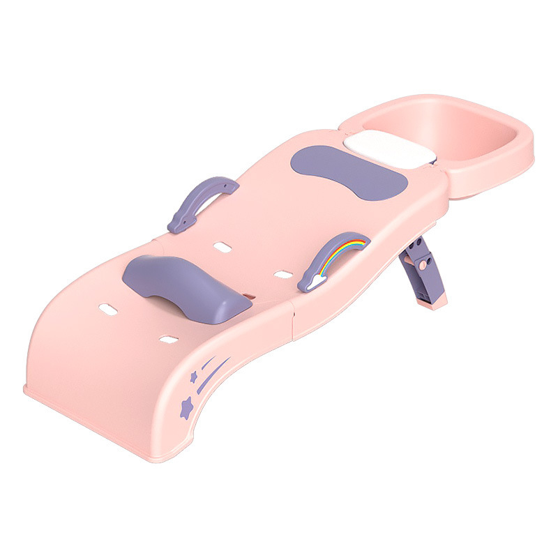 儿童洗头躺椅可折叠宝宝家用小孩坐洗发婴儿洗头发床凳子洗头神器白底实物图