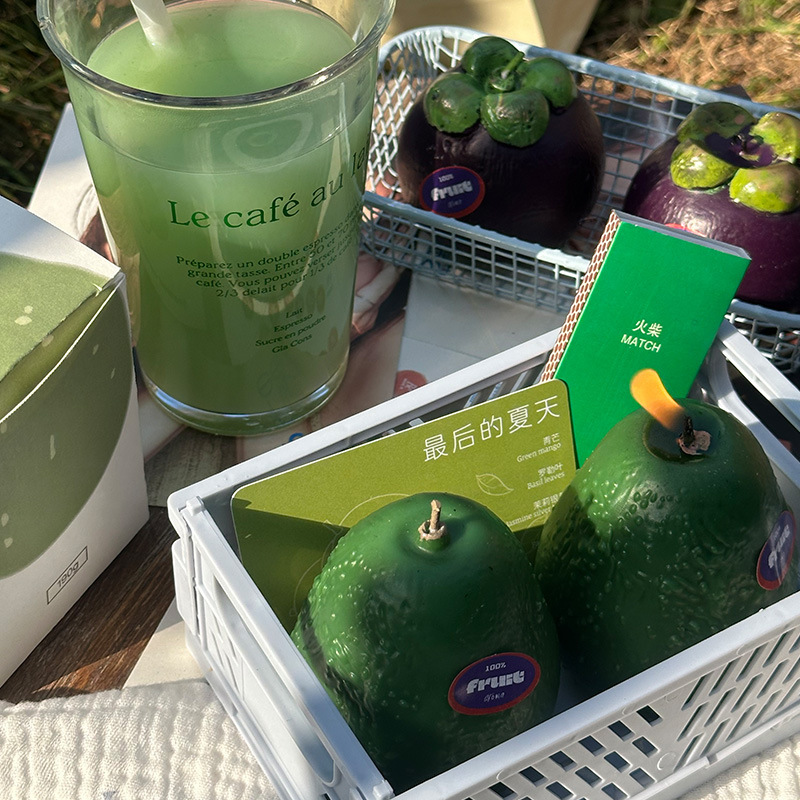 水果香薰蜡烛批发ins香氛结婚伴手礼礼物仿真水果造型蜡手工造型细节图