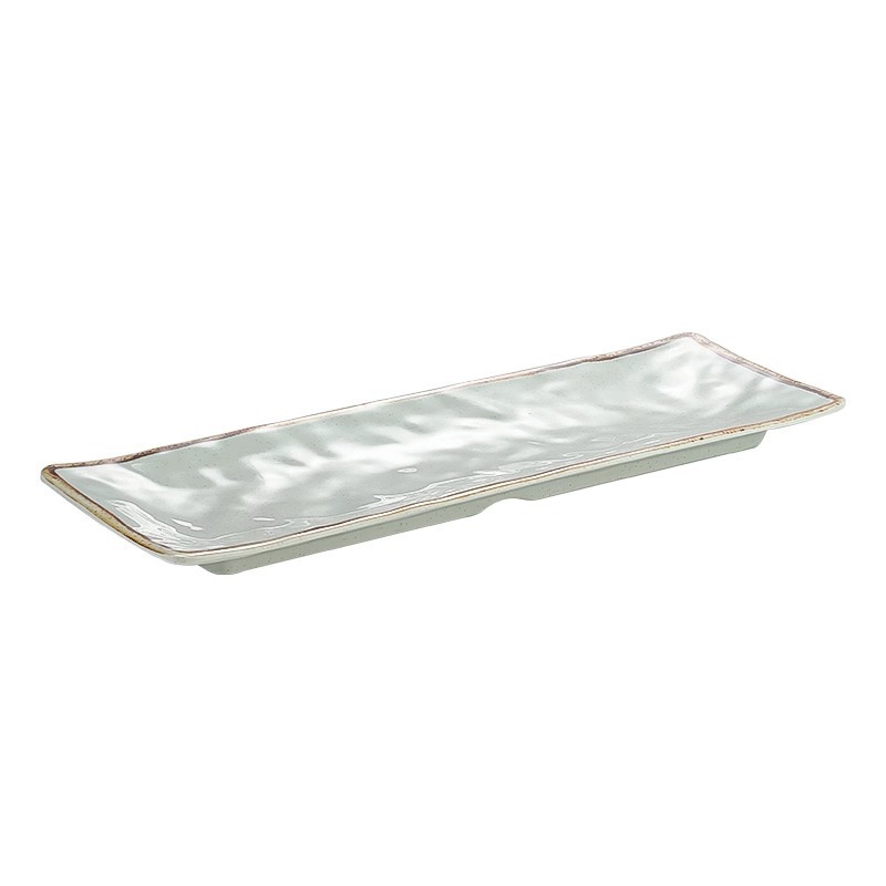 Melamine rectangular plates, imitation porcelain Japanese dinner plates, oval fish plates, creative hot pot restaurant plates, sushi plates, commercial use Application Scenario