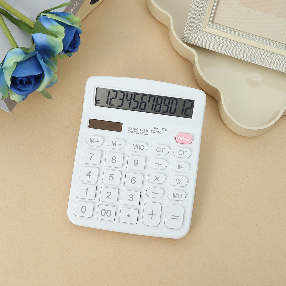 KK-837S high-appearance-level calculator, office financial accounting desktop, student portable solar calculator Application Scenario