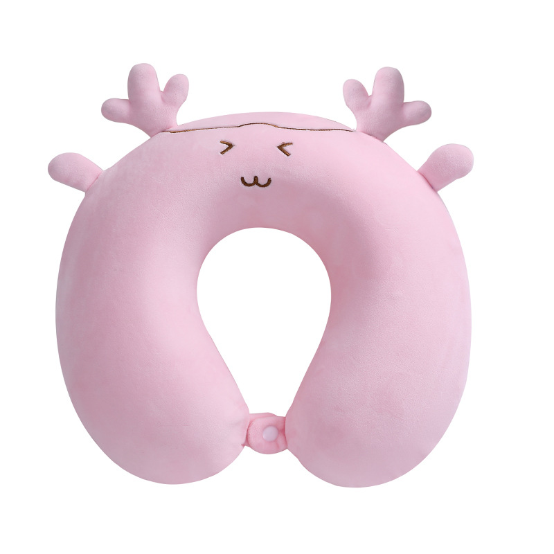 Cartoon U-shaped pillow, goat neck protection U-shaped pillow, memory foam neck pillow, eye mask, travel pillow, nap pillow, slow rebound U-shaped pillow Application Scenario