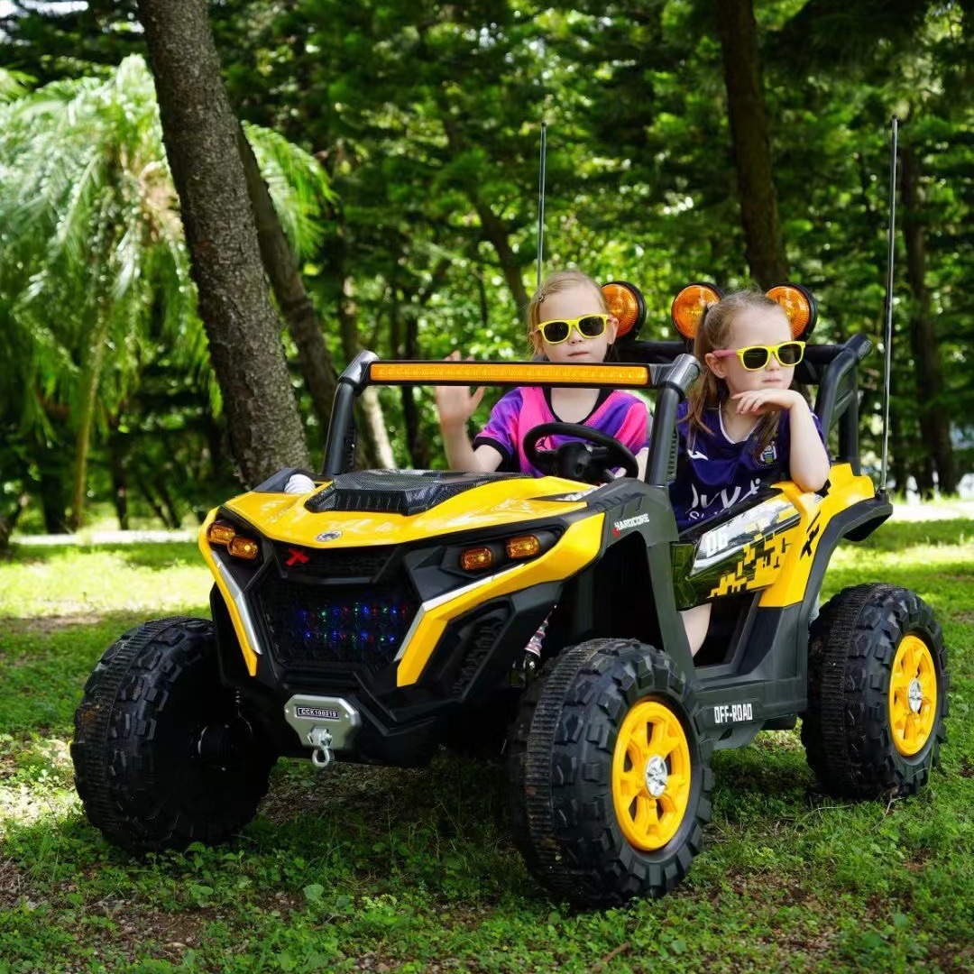 儿童电动四轮大越野车可坐双人遥控车jeep玩具车babycar童车kids