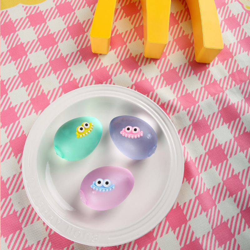 Hiku Egg Squeeze Fun Stress-Relieving Toys, stress-relieving squeeze toys, soft silicone rubber children's dolls Specification image