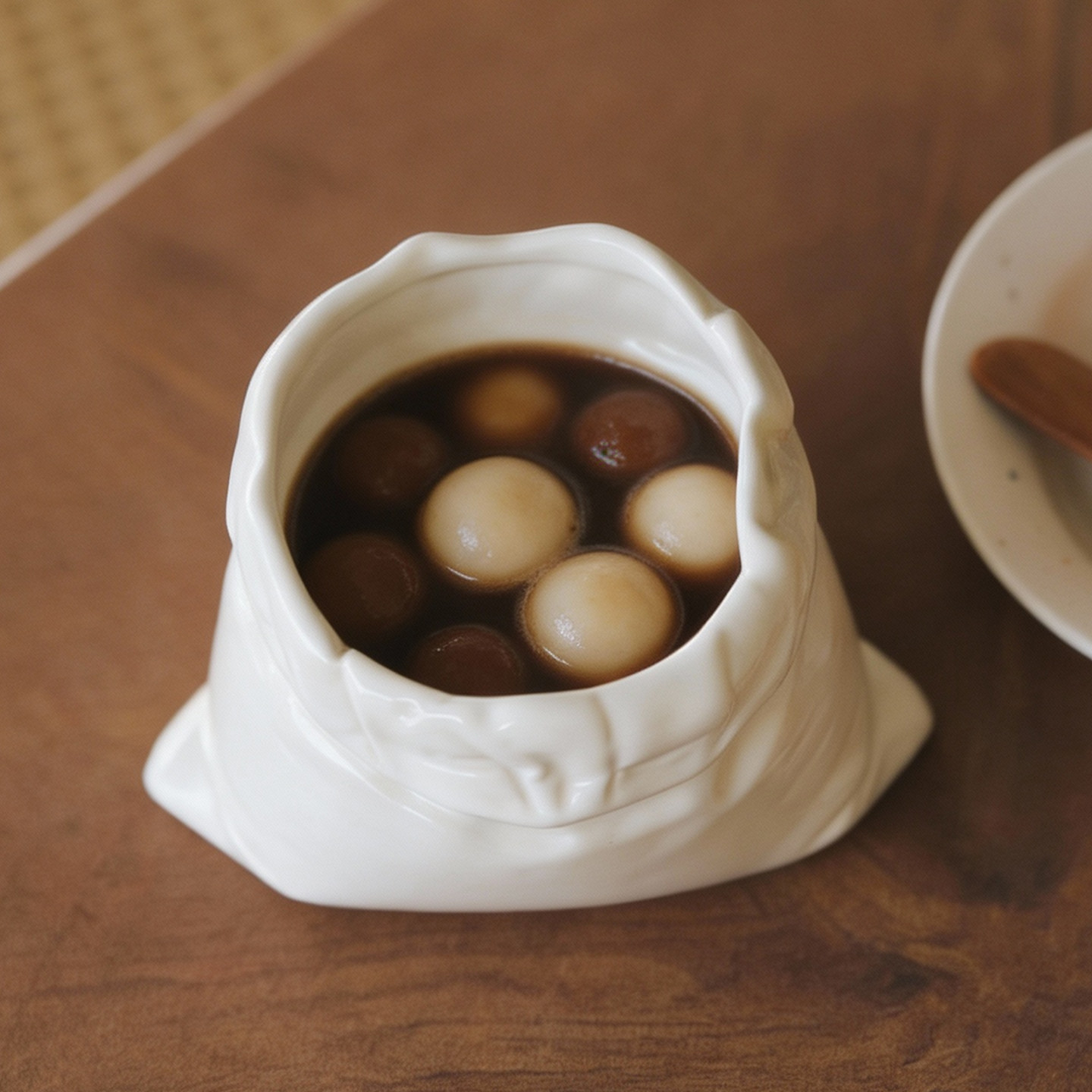 Cross-border Chinese-style irregular ceramic coffee cups, exquisite cloth bag cups, Thai mugs, commercial hand-molded cups, custom-made Specification image