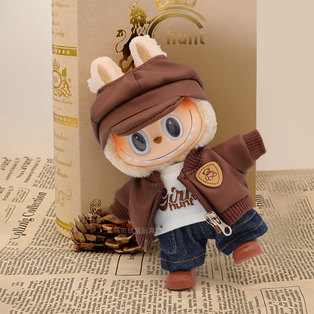 In-stock Labub clothing, leather jacket, jeans set, first, second and third generation vinyl dolls, Labub accessory replacement set details Picture