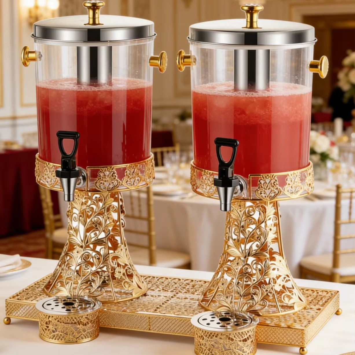 Commercial hotel 8L stainless steel commercial-grade European-style cold self-service beverage juicer and cold drink machine Specification drawing