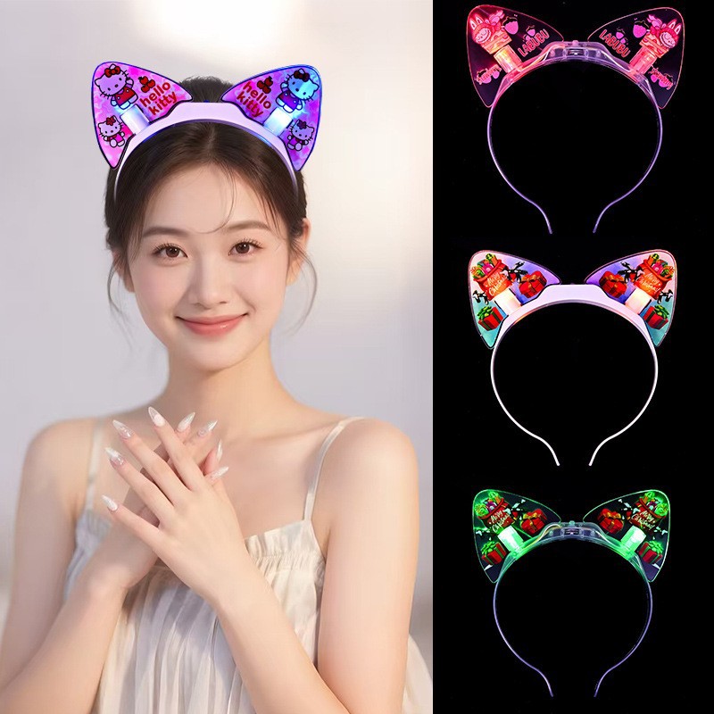 Cute cartoon Kulomi hair band, super adorable children's hair-pressing headband, sweet and versatile three-dimensional ear bow hair clip Specification image