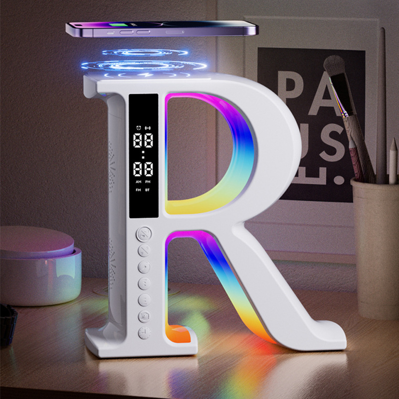 Transfronteriza inalámbrico bluetooth fabricante de sonido luz de atmósfera oficina hogar reloj reloj reloj multifuncional altavoz inteligente bluetooth details Picture