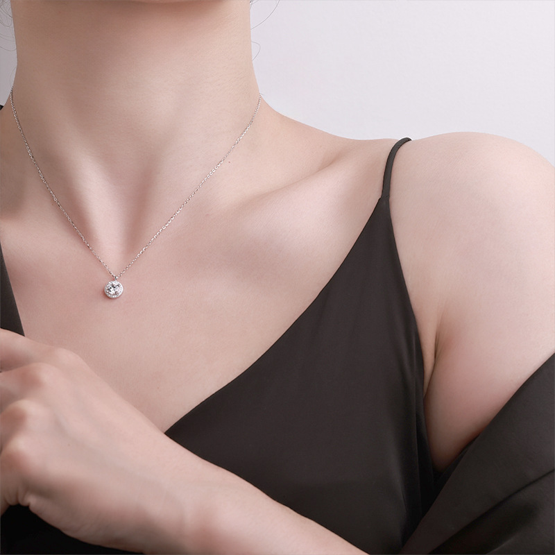 S925 all-silver, simple, versatile, niche, high-end, light luxury, geometric multiple sweater chains, Valentine's Day necklaces