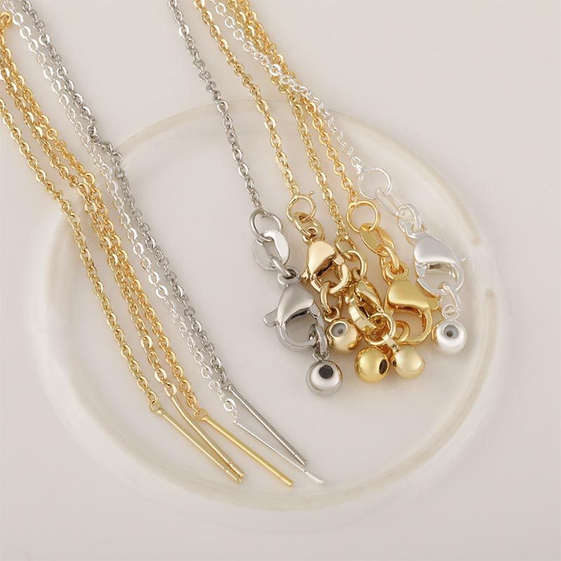 Universal pin O-shaped chain, bead chain, box, chain lock, adjustable bracelet, universal chain, bare chain, diy handmade accessories wholesale details Picture