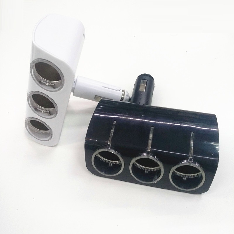 Cross-border wholesale of car mobile phone chargers, car cigarette lighters, three-port power converters, 1520, 1521 full figure