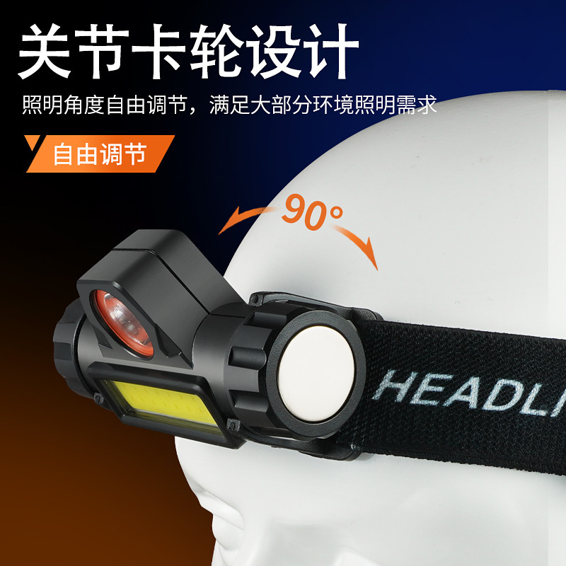 led strong headlight, mini charging, small waterproof diffused light cob headlight, outdoor night fishing headlight, multi-functional headlight Application Scenario
