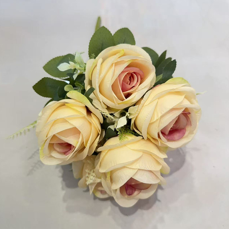 4公分玫瑰花头/玫瑰/花杆/竹木/电镀玫瑰花细节图