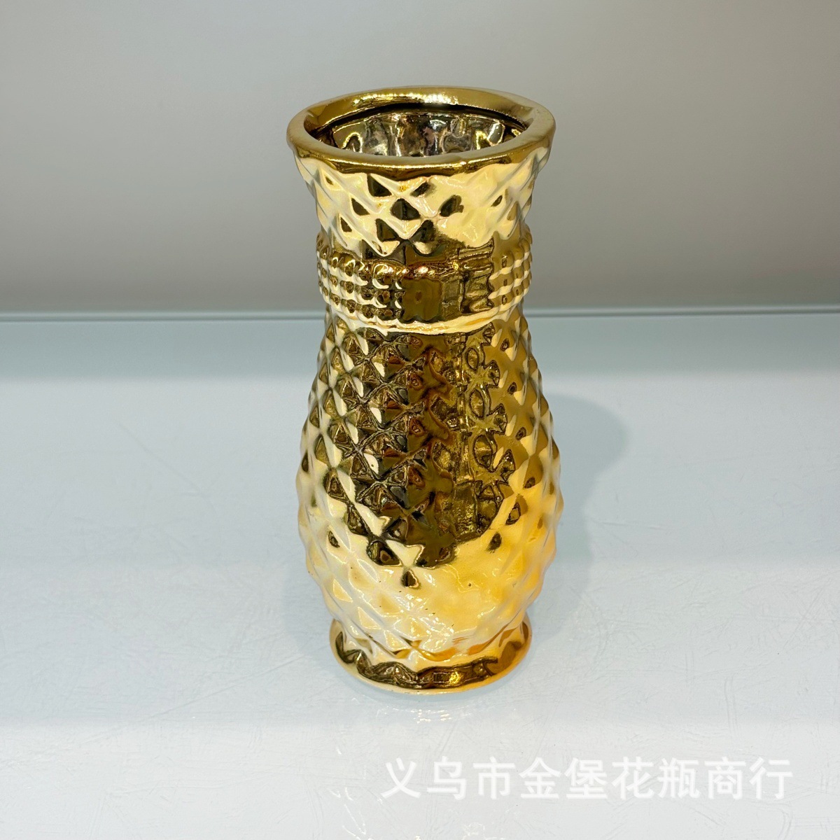 欧式鎏金磨砂莲花供盆家用玄关收纳聚宝盆佛堂供奉工艺花盆货源 Specification image