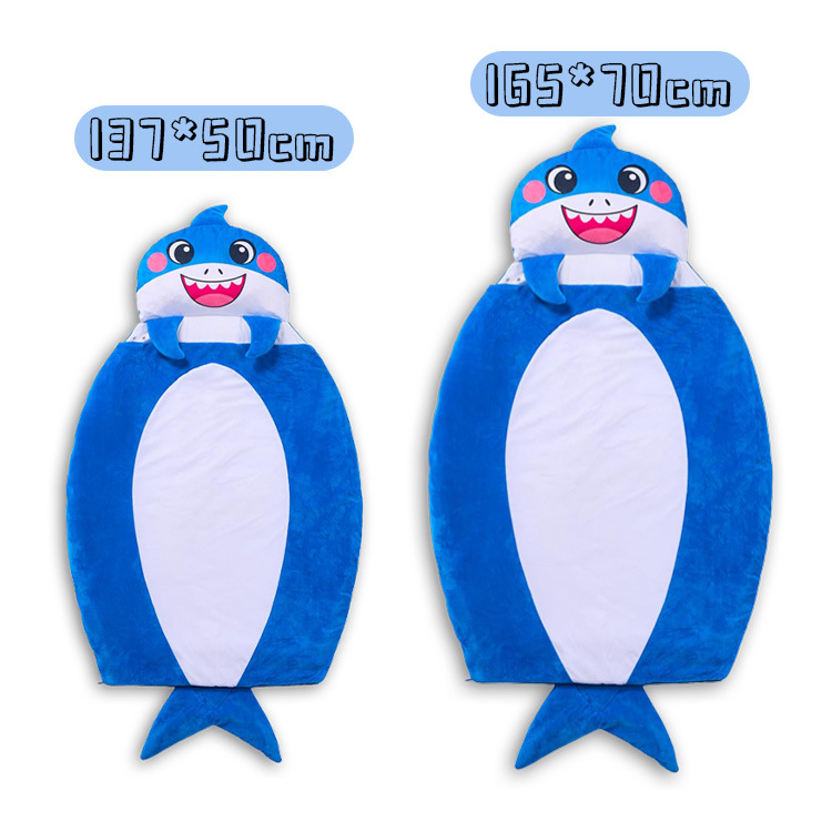 Cross-border Amazon children's sleeping bags, cartoon animal throw pillows, transformable sleeping bags, anti-kick and warm shark sleeping bags Item Picture